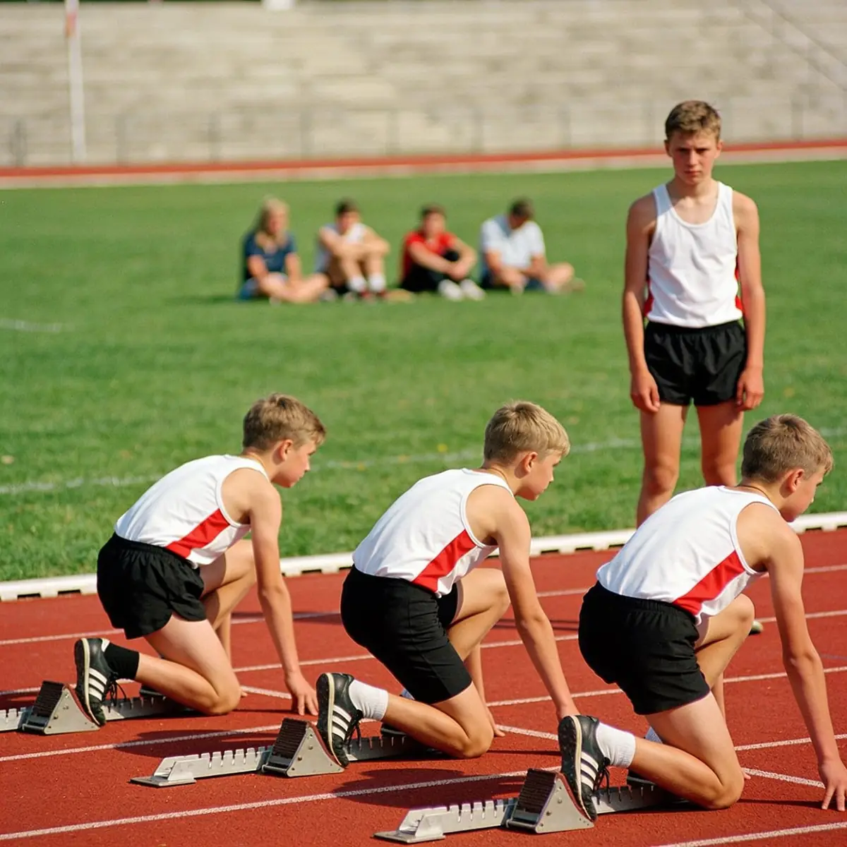 Reda przygotowuje się na młodzieżowy mityng lekkoatletyczny